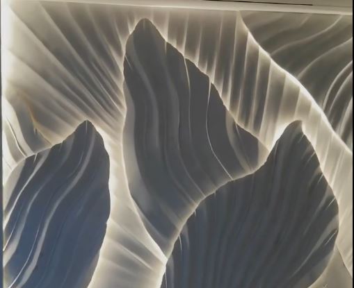 Mountain layer stone wall carving by EarthStona